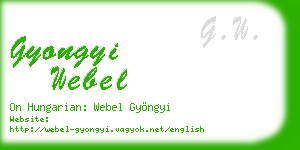 gyongyi webel business card